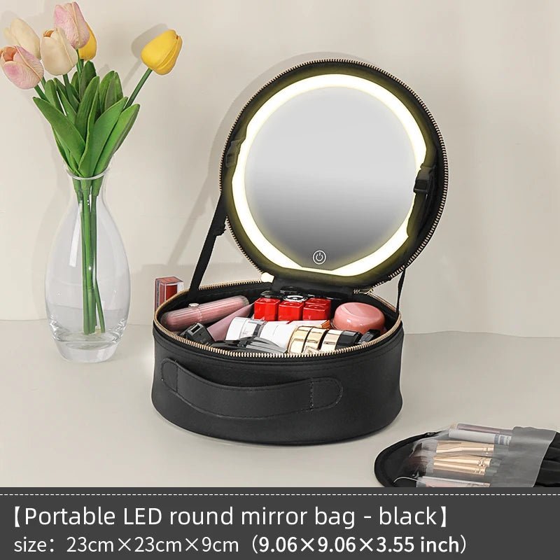 Rechargeable Makeup Bag With Led Lights