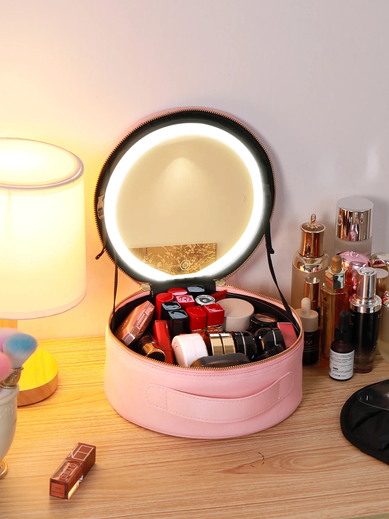 Rechargeable Makeup Bag With Led Lights