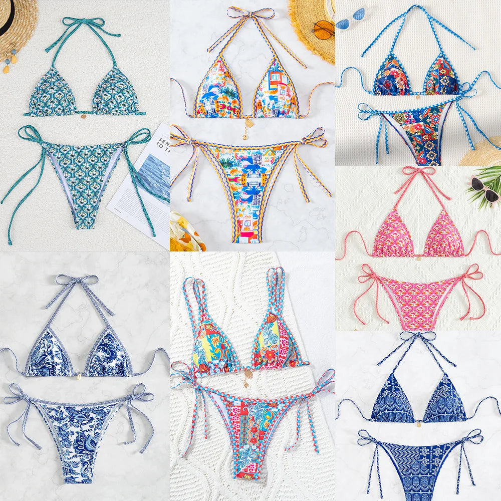 Elegant Triangle Bikini Set