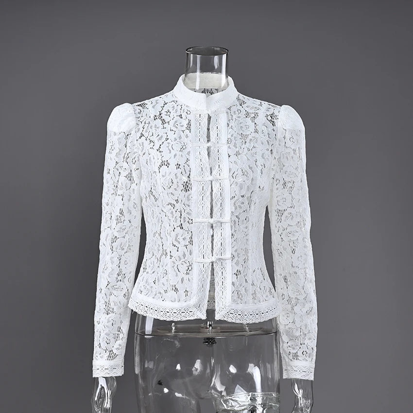 Elegant Embroidery Puff Sleeve