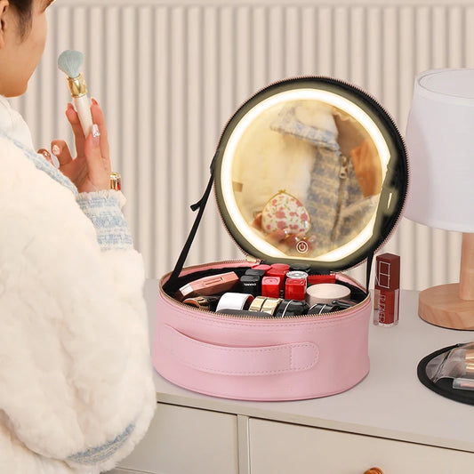 Rechargeable Makeup Bag With Led Lights