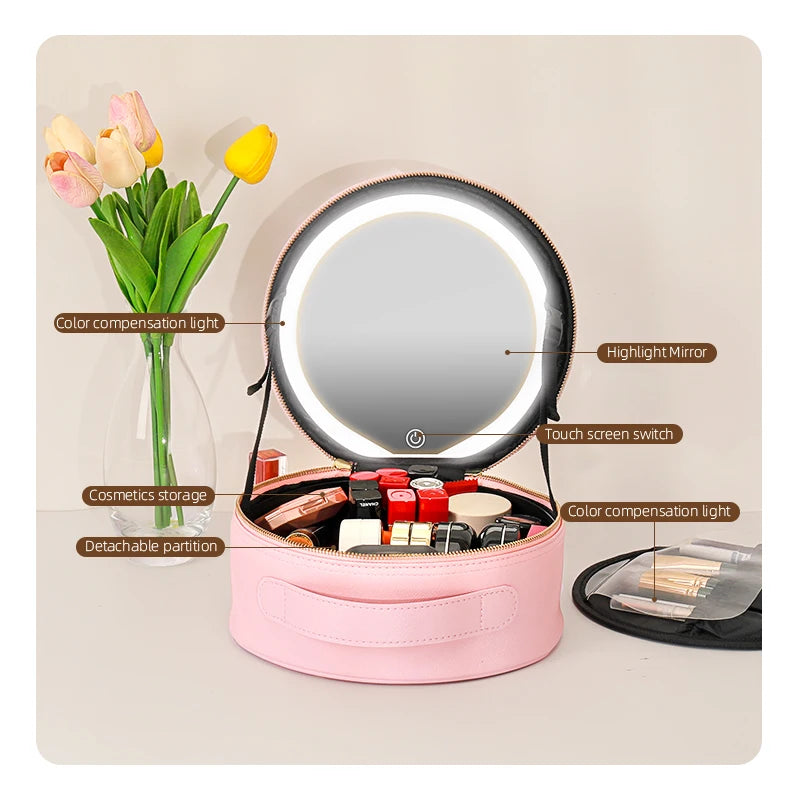 Rechargeable Makeup Bag With Led Lights